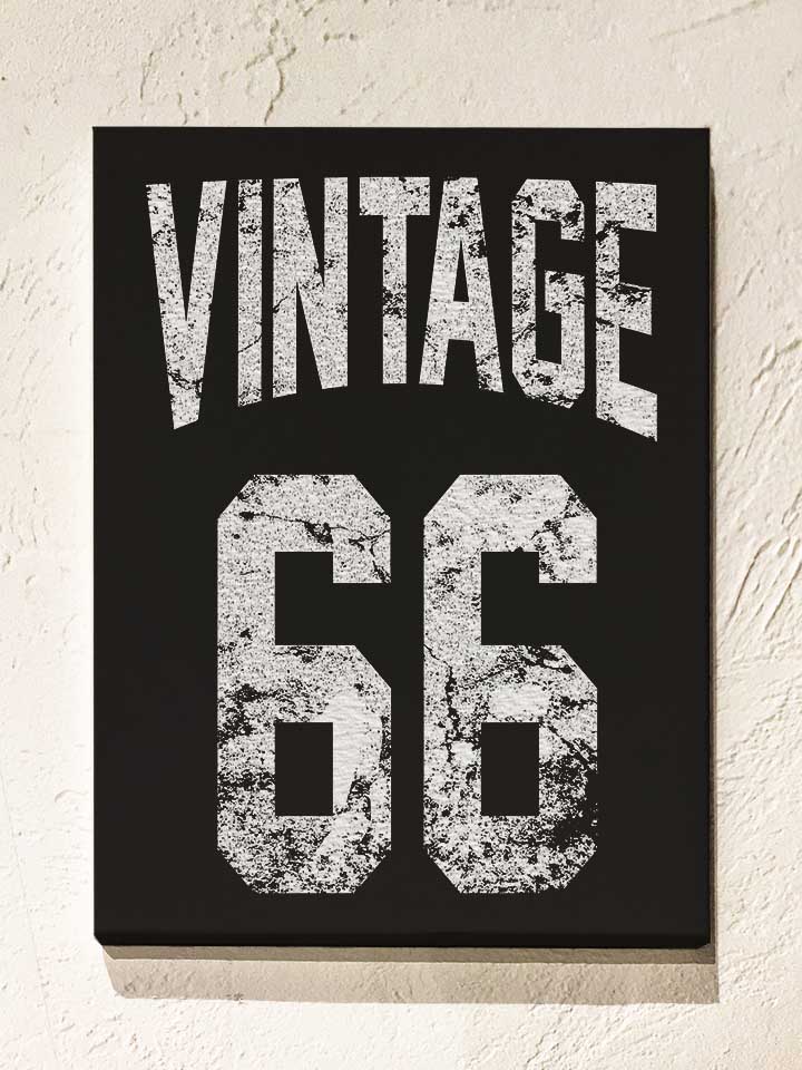 Vintage 1966 Leinwand schwarz 30x40 cm