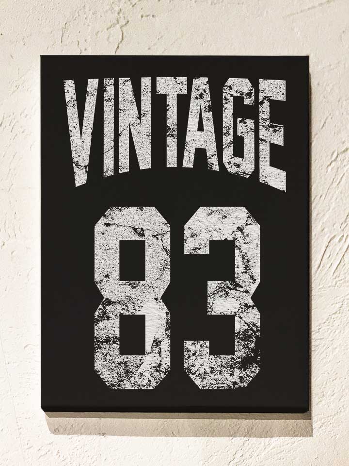 Vintage 1983 Leinwand schwarz 30x40 cm