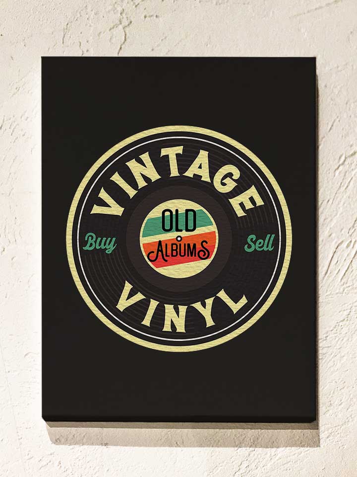 vintage-vinyl-leinwand schwarz 1