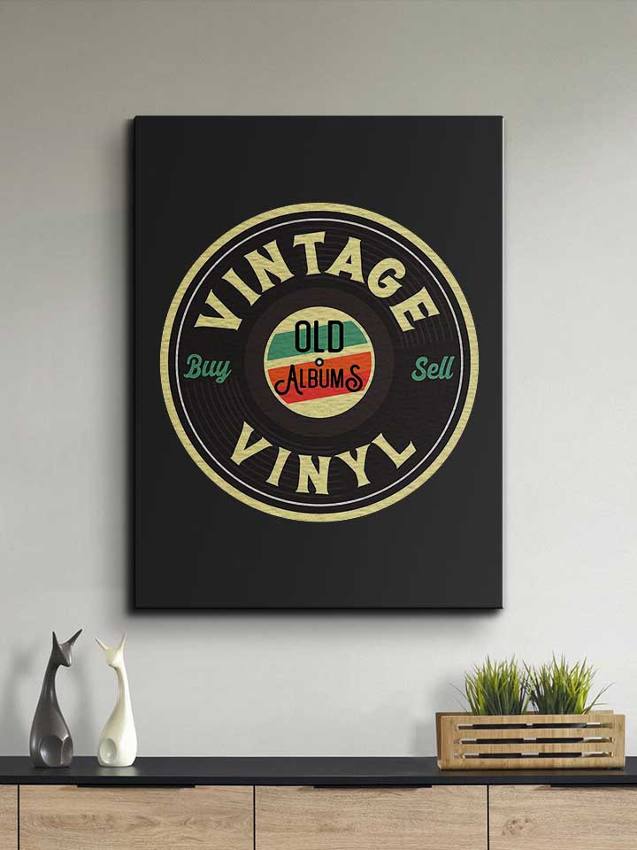 vintage-vinyl-leinwand schwarz 2