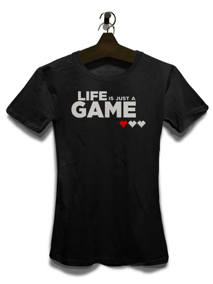 life-is-just-a-game-damen-t-shirt schwarz 3