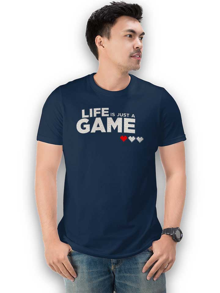 life-is-just-a-game-t-shirt dunkelblau 2