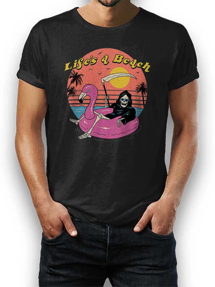 lifes-a-beach-reaper-t-shirt schwarz 1