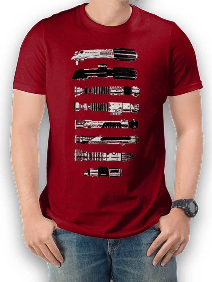 Lightsaber Collection Camiseta burdeos L