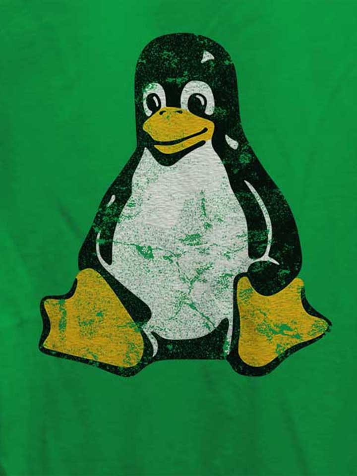 linux-pinguin-vintage-damen-t-shirt gruen 4