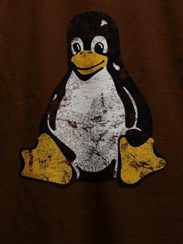 linux-pinguin-vintage-t-shirt braun 4