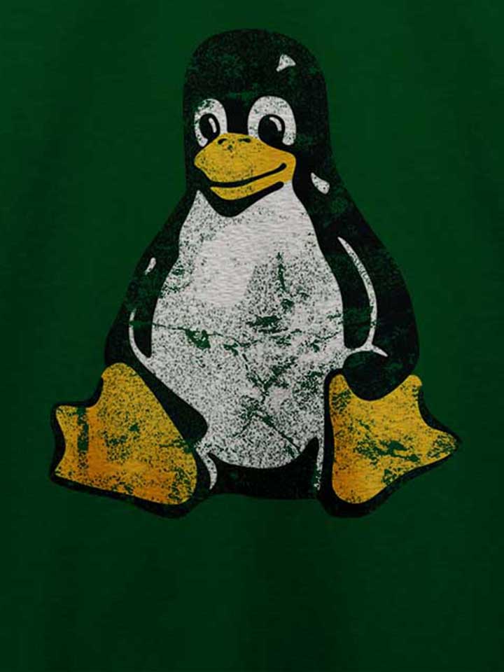 linux-pinguin-vintage-t-shirt dunkelgruen 4