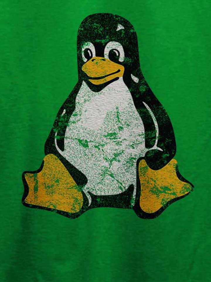 linux-pinguin-vintage-t-shirt gruen 4