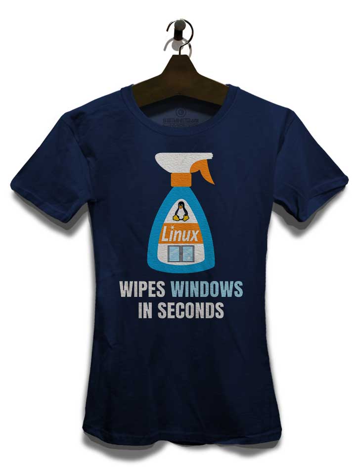 linux-windows-cleaner-damen-t-shirt dunkelblau 3