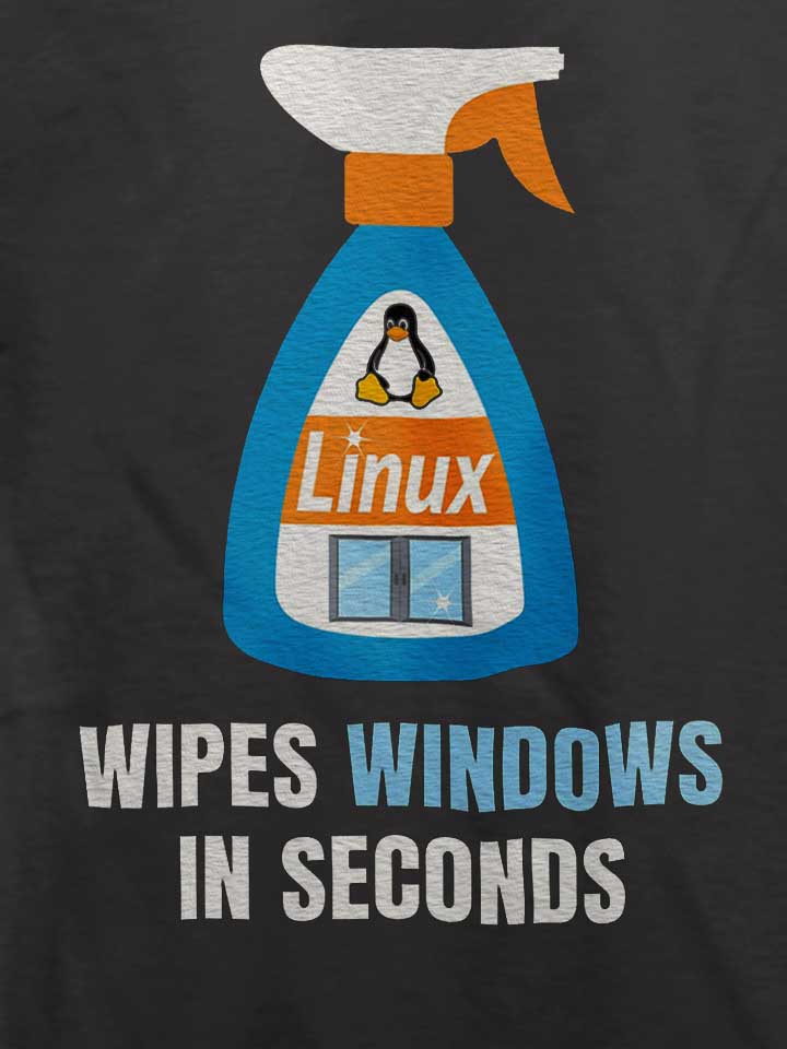 linux-windows-cleaner-t-shirt dunkelgrau 4