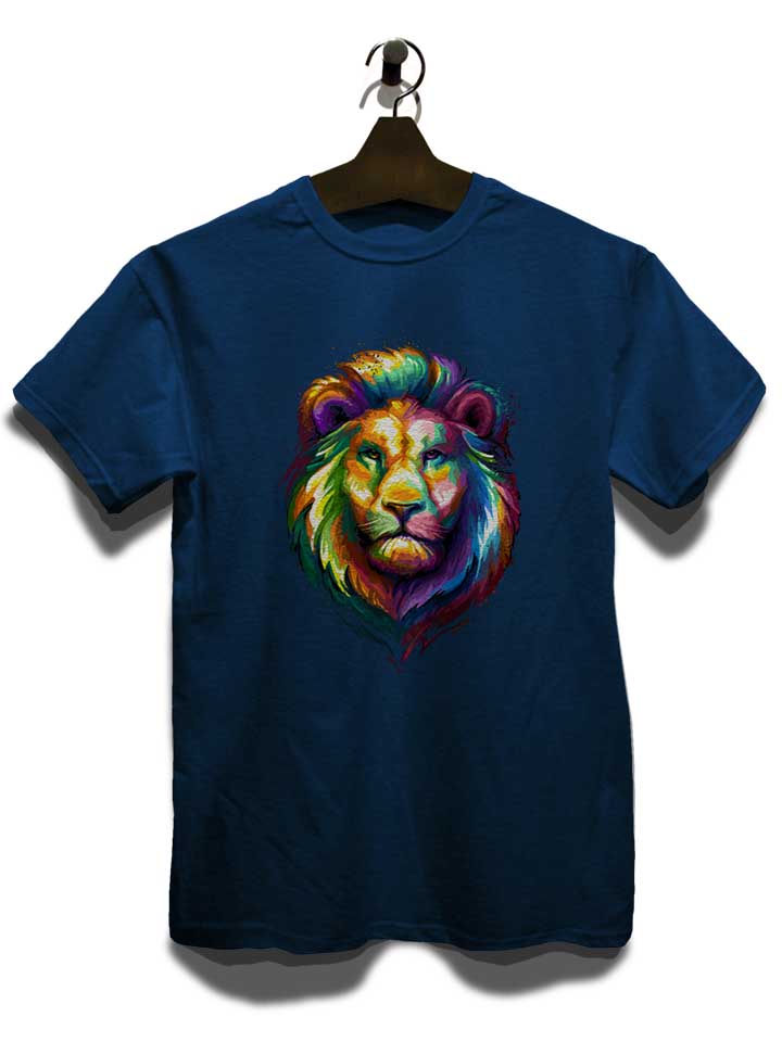 lion-face-t-shirt dunkelblau 3