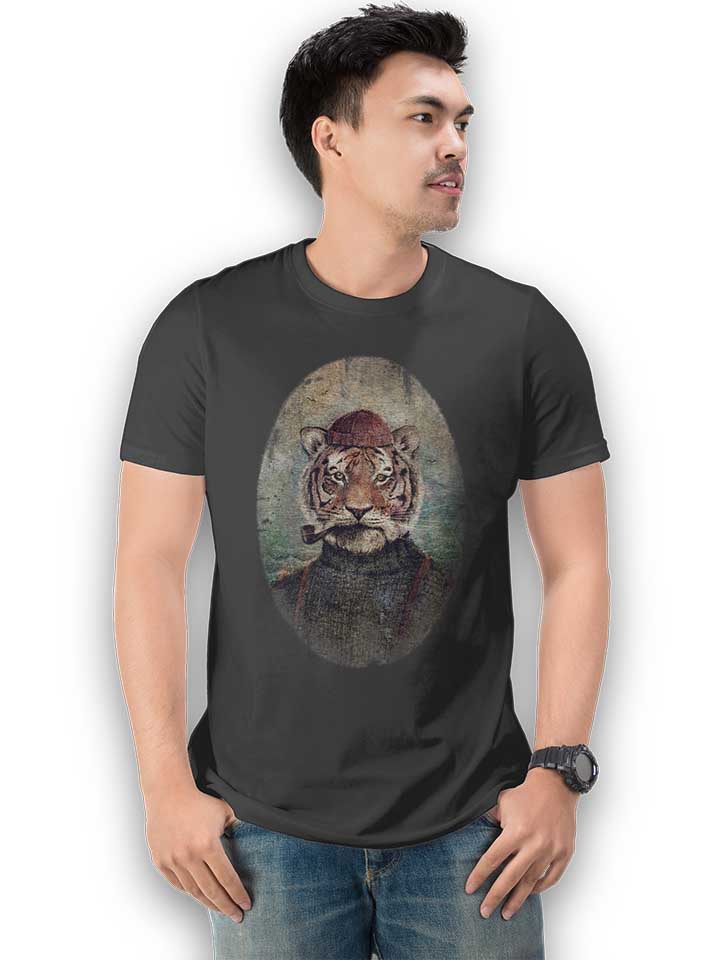 lion-portrait-t-shirt dunkelgrau 2
