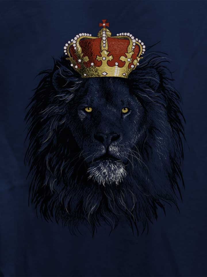 lion-with-crown-damen-t-shirt dunkelblau 4