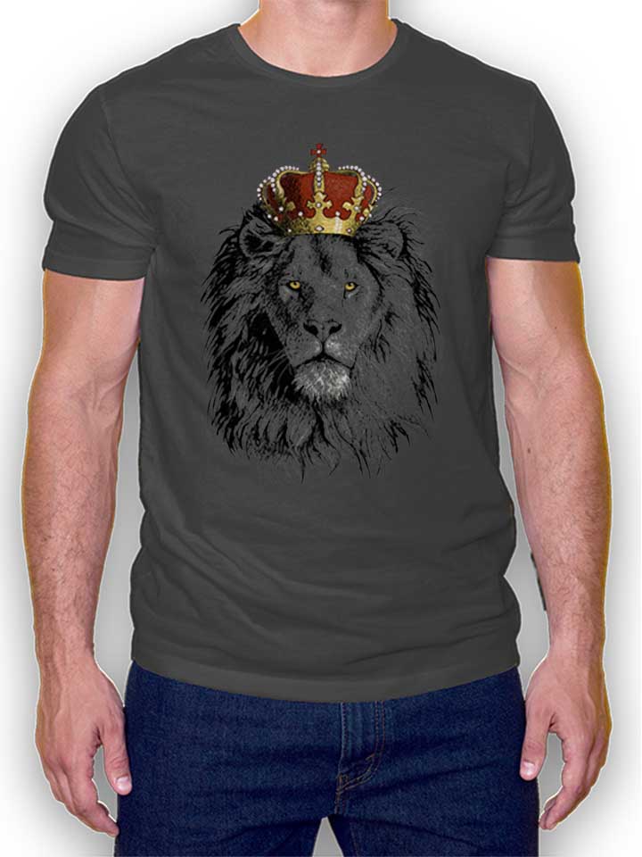 Lion With Crown T-Shirt dunkelgrau L