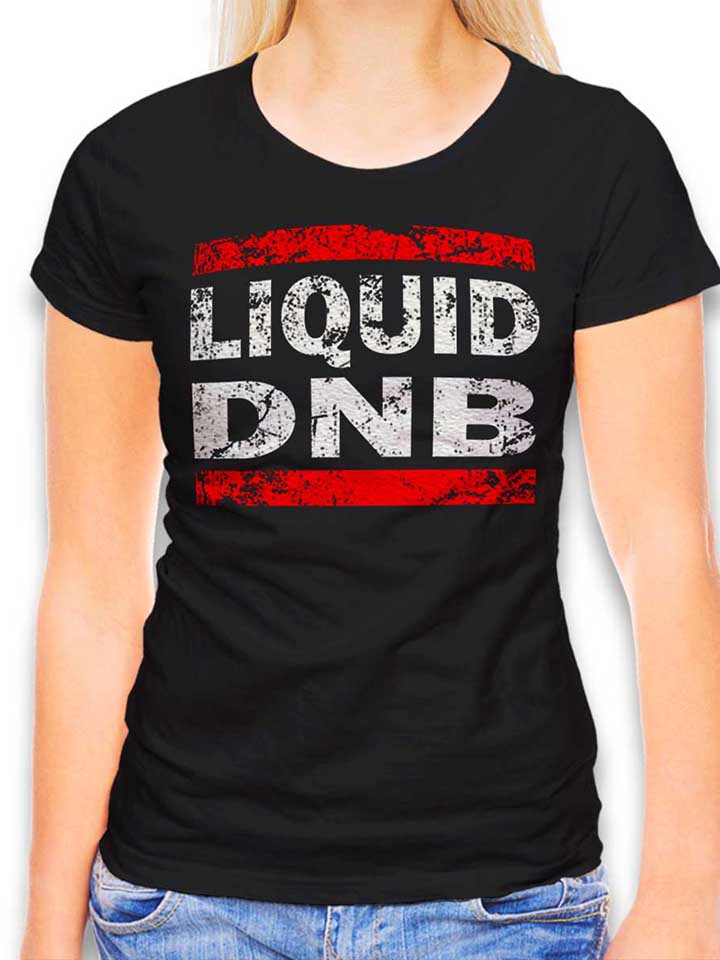 Liquid Dnb Damen T-Shirt schwarz L
