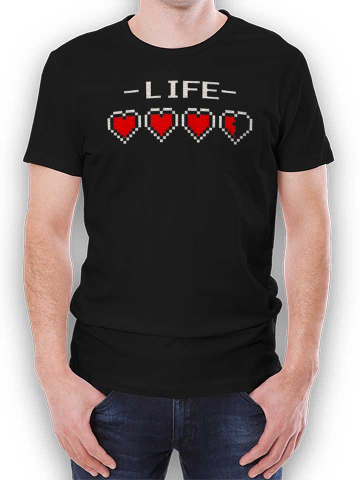 Live Hearts Kinder T-Shirt schwarz 110 / 116
