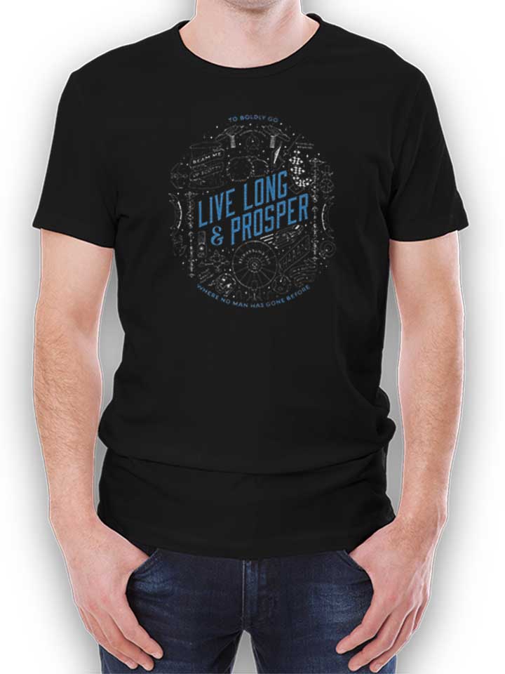Live Long And Prosper 02 T-Shirt schwarz L