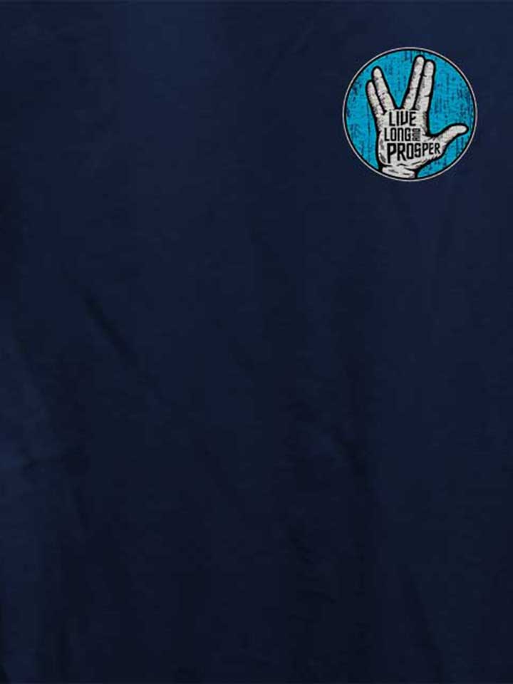 live-long-and-prosper-chest-print-damen-t-shirt dunkelblau 4