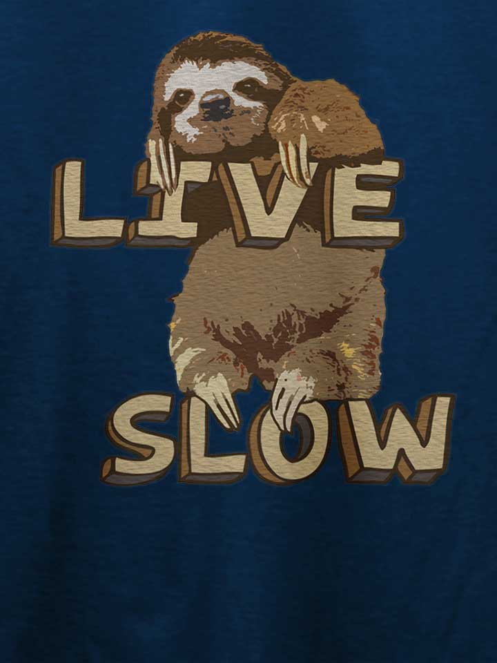 live-slow-sloth-t-shirt dunkelblau 4