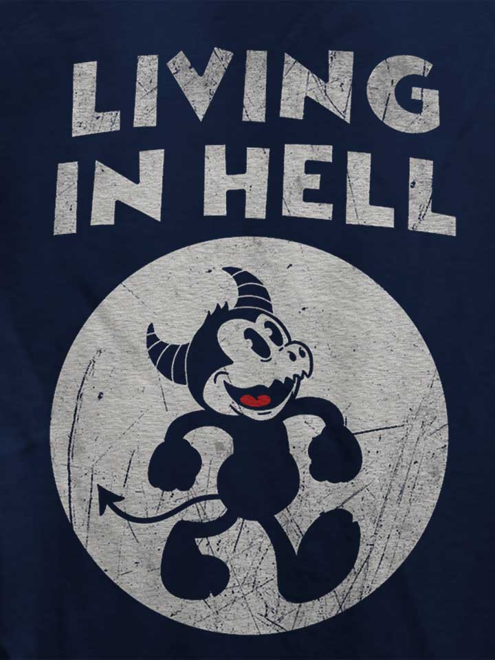 living-in-hell-damen-t-shirt dunkelblau 4