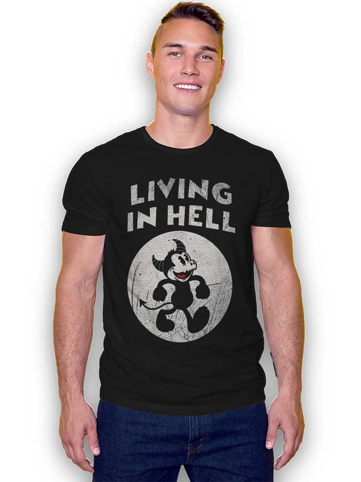 living-in-hell-t-shirt schwarz 2