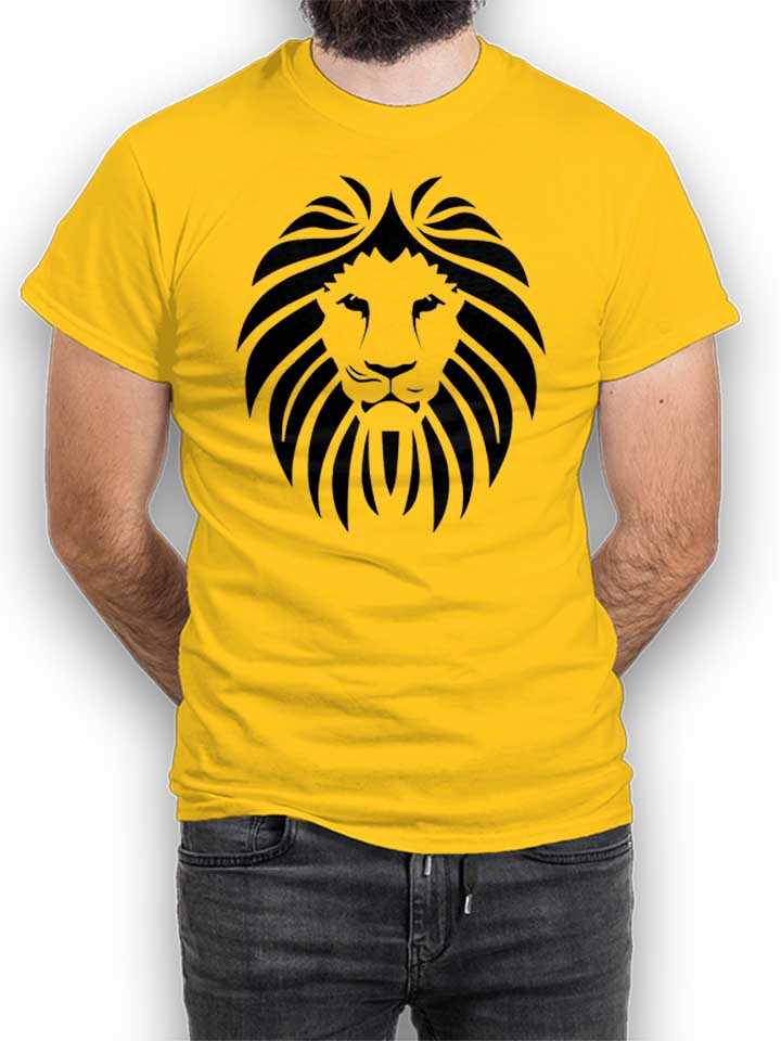 Loewen Kopf T-Shirt gelb L