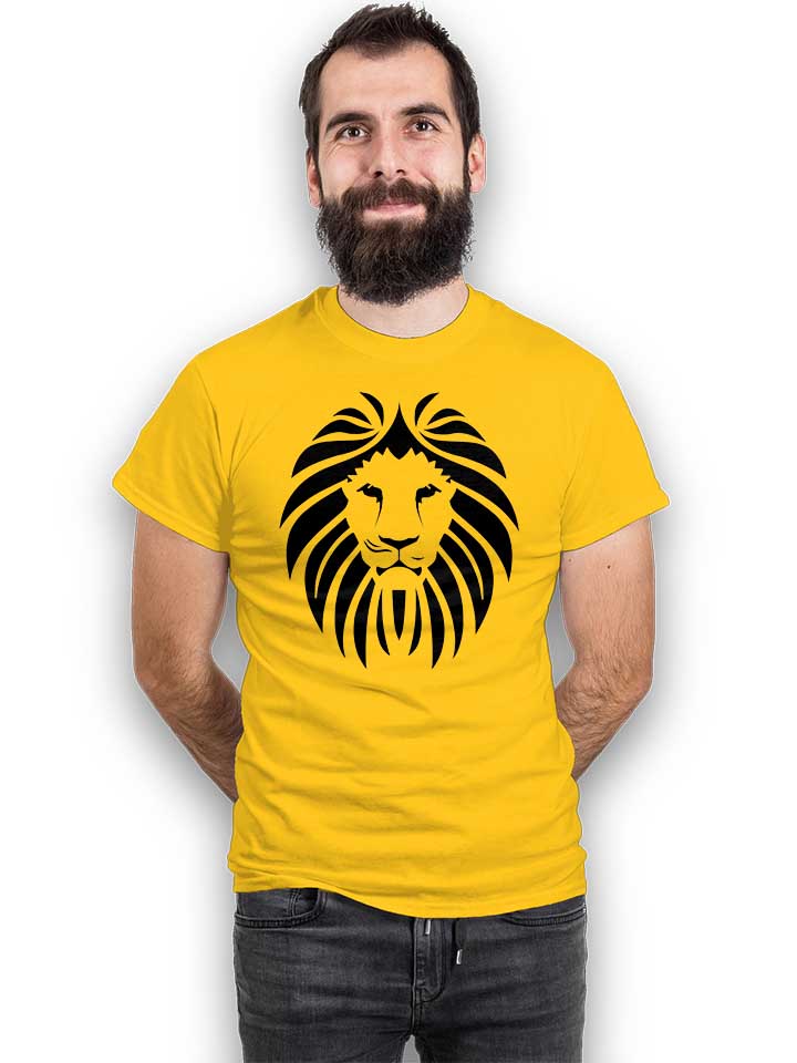 loewen-kopf-t-shirt gelb 2