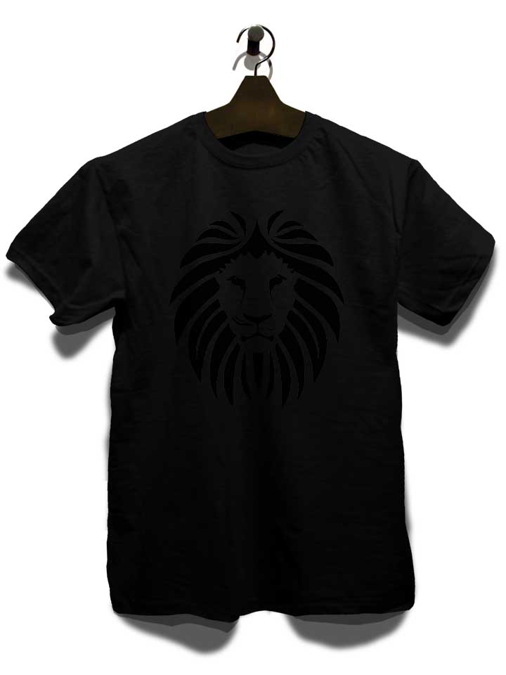 loewen-kopf-t-shirt schwarz 3