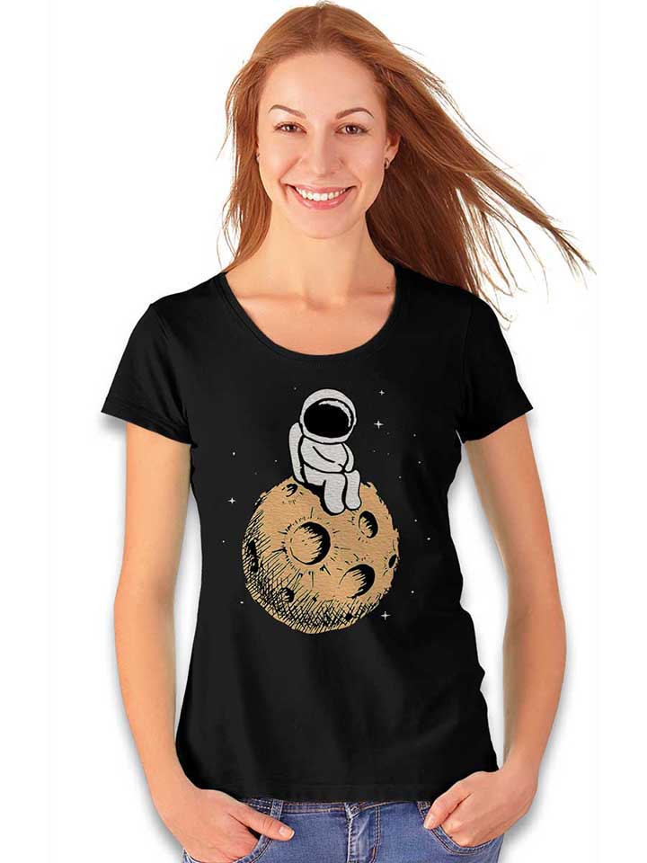 lonely-astronaut-moon-damen-t-shirt schwarz 2