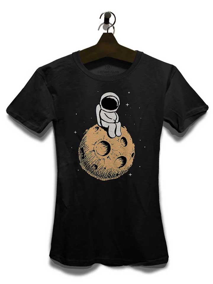 lonely-astronaut-moon-damen-t-shirt schwarz 3