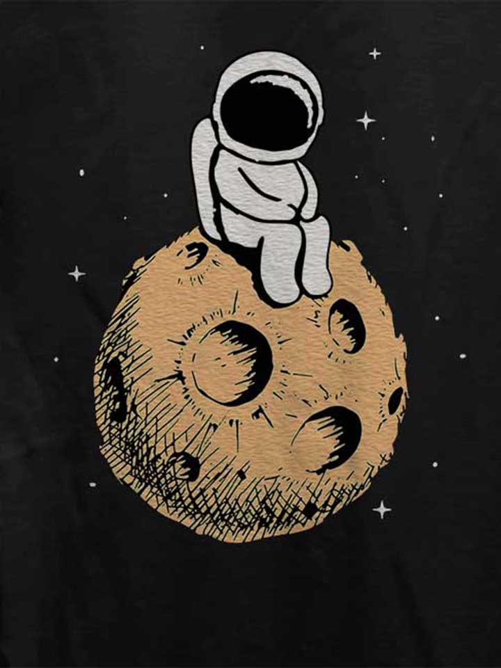 lonely-astronaut-moon-damen-t-shirt schwarz 4