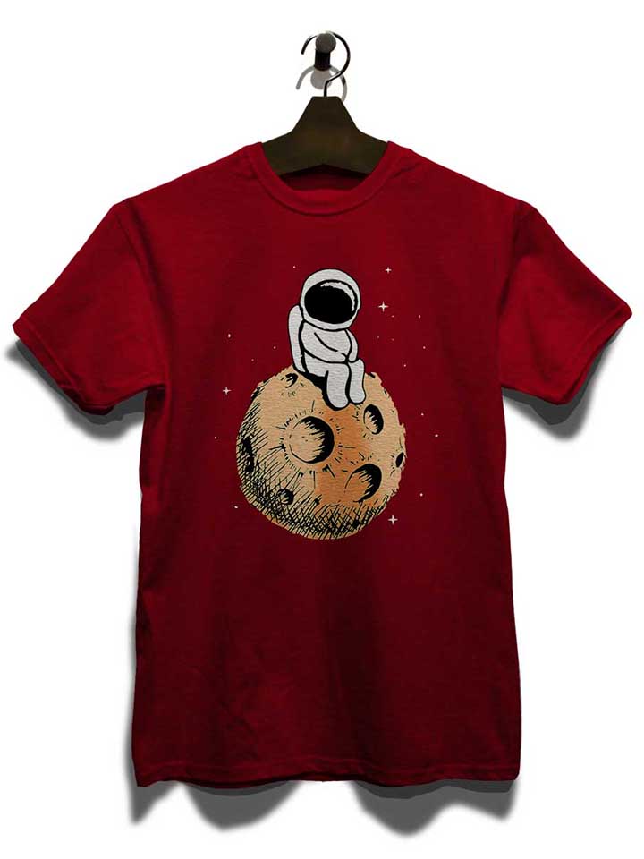 lonely-astronaut-moon-t-shirt bordeaux 3