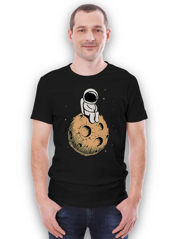 lonely-astronaut-moon-t-shirt schwarz 2