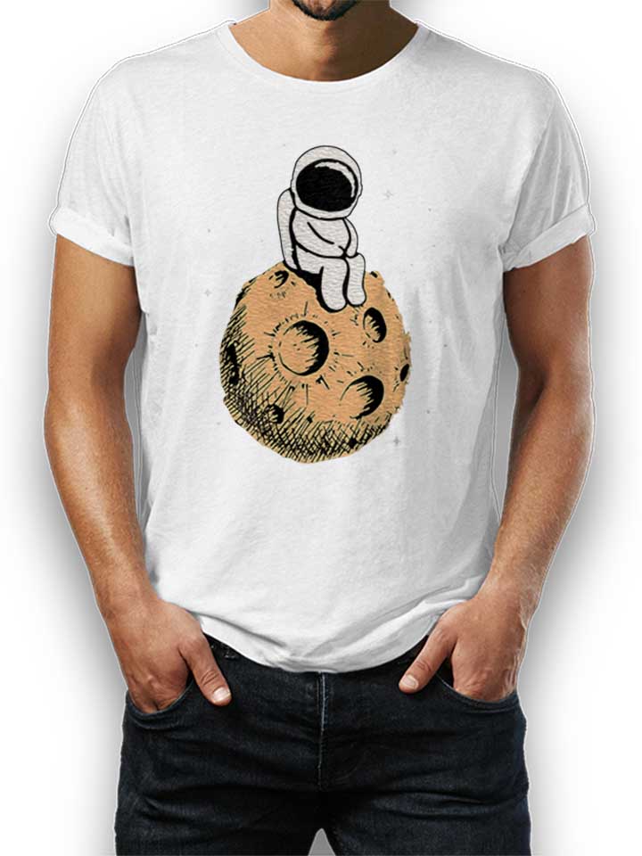 Lonely Astronaut Moon T-Shirt blanc L