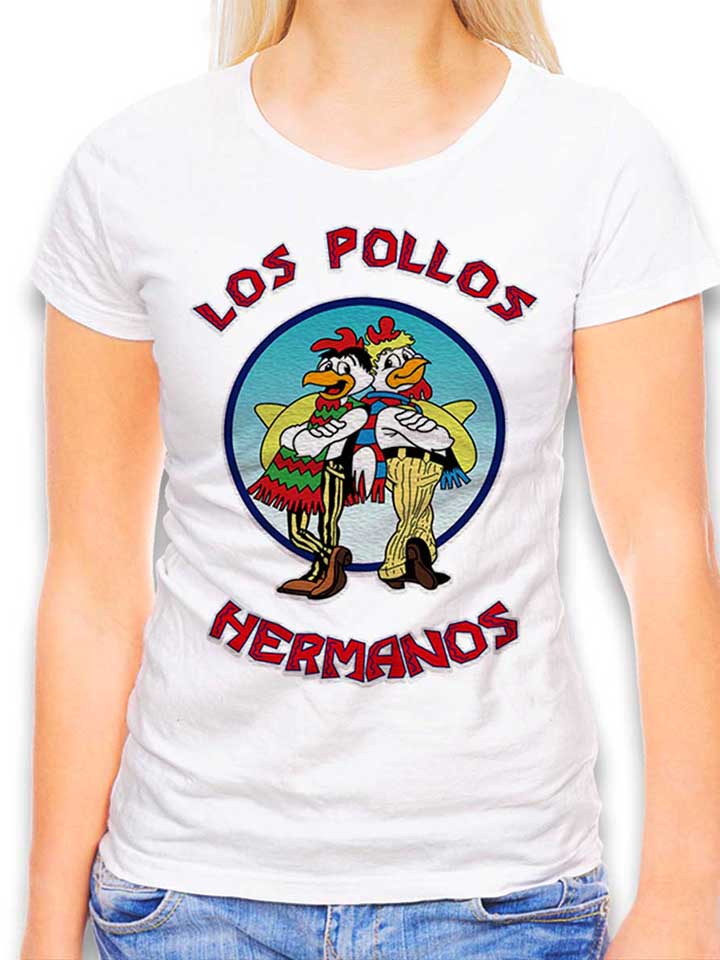 Los Pollos Hermanos T-Shirt Donna bianco L