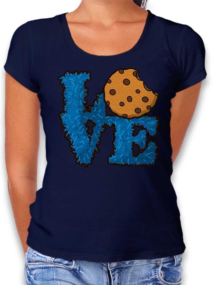 Love Cookies Damen T-Shirt dunkelblau L
