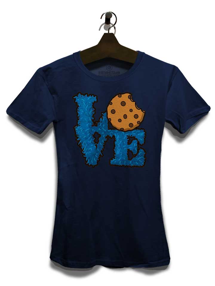 love-cookies-damen-t-shirt dunkelblau 3