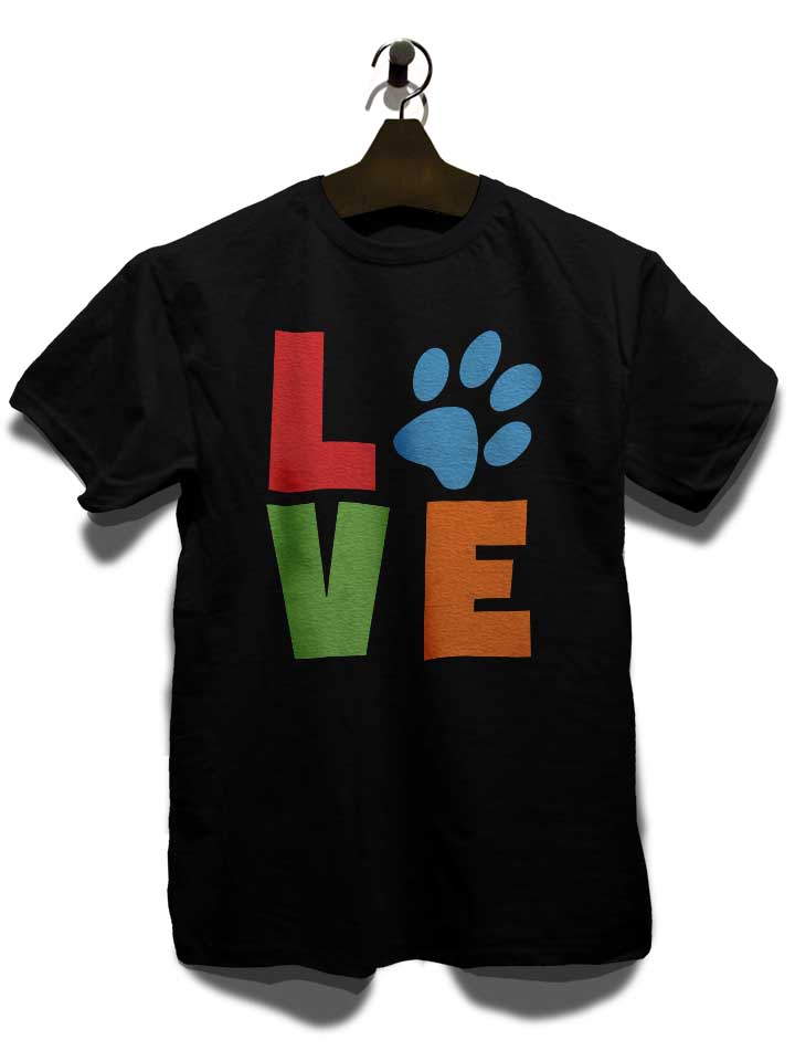 love-dog-paw-t-shirt schwarz 3