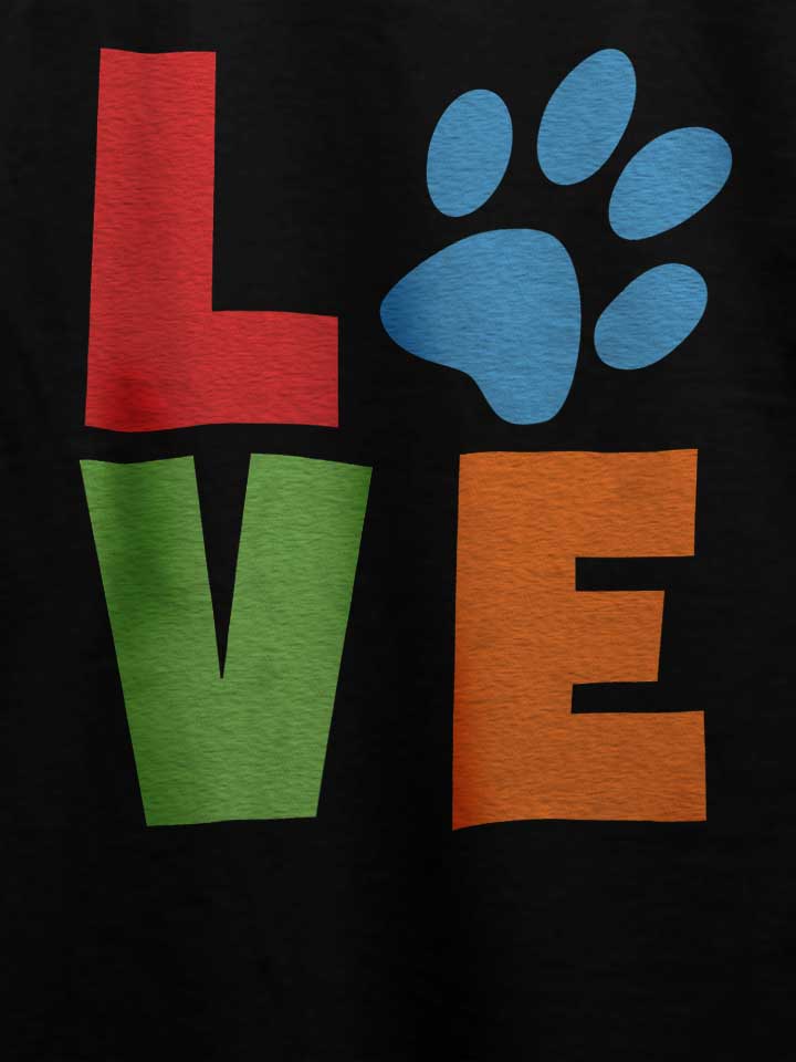 love-dog-paw-t-shirt schwarz 4