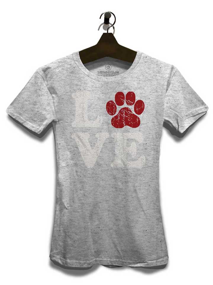 love-dog-vintage-damen-t-shirt grau-meliert 3