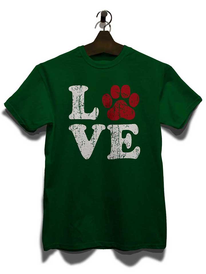 love-dog-vintage-t-shirt dunkelgruen 3