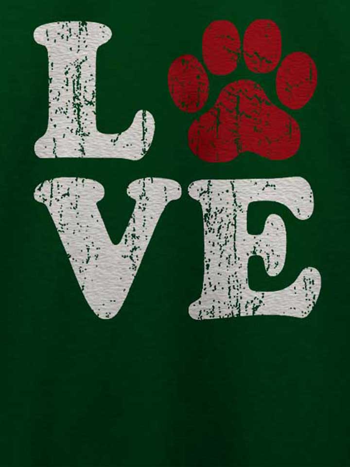 love-dog-vintage-t-shirt dunkelgruen 4