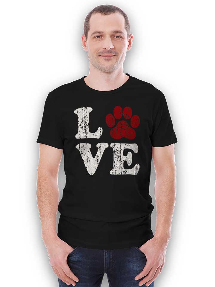 love-dog-vintage-t-shirt schwarz 2