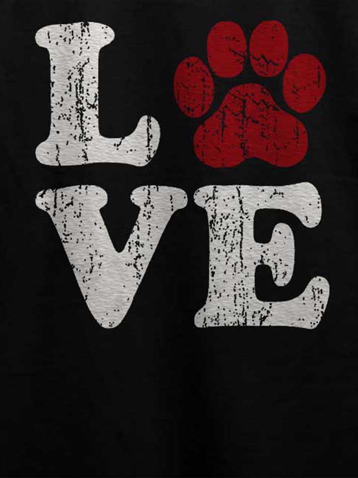 love-dog-vintage-t-shirt schwarz 4