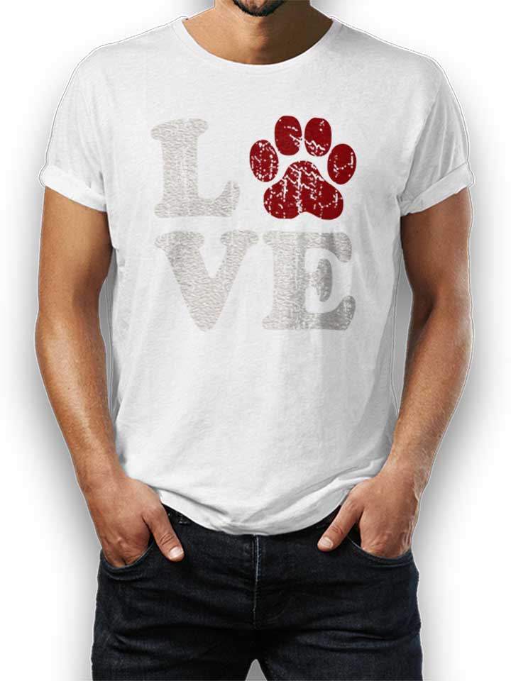 love-dog-vintage-t-shirt weiss 1