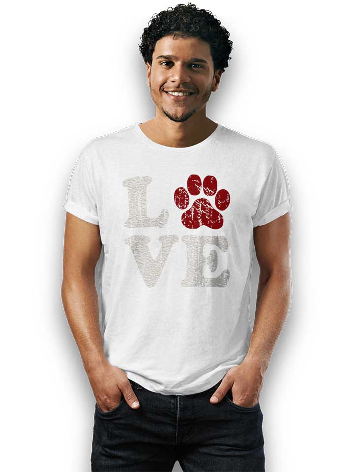 love-dog-vintage-t-shirt weiss 2