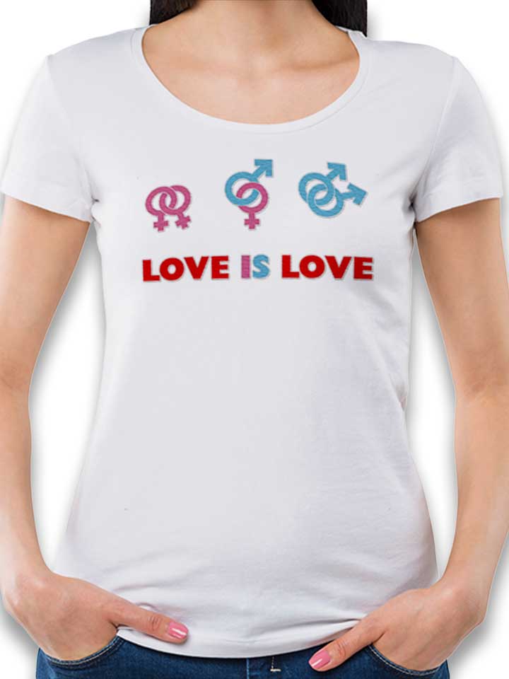 Love Is Love Damen T-Shirt weiss L