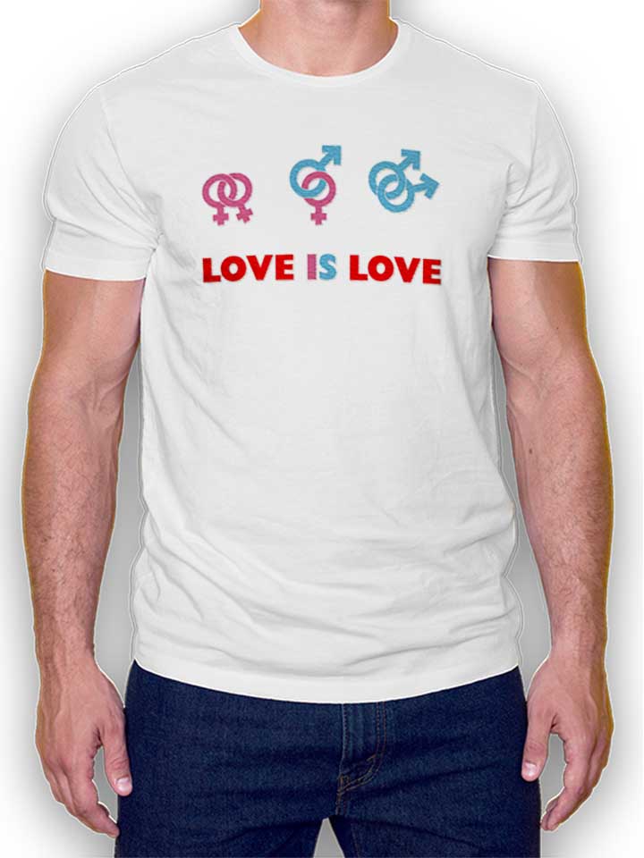 Love Is Love T-Shirt weiss L