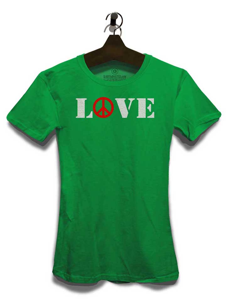 love-peace-damen-t-shirt gruen 3