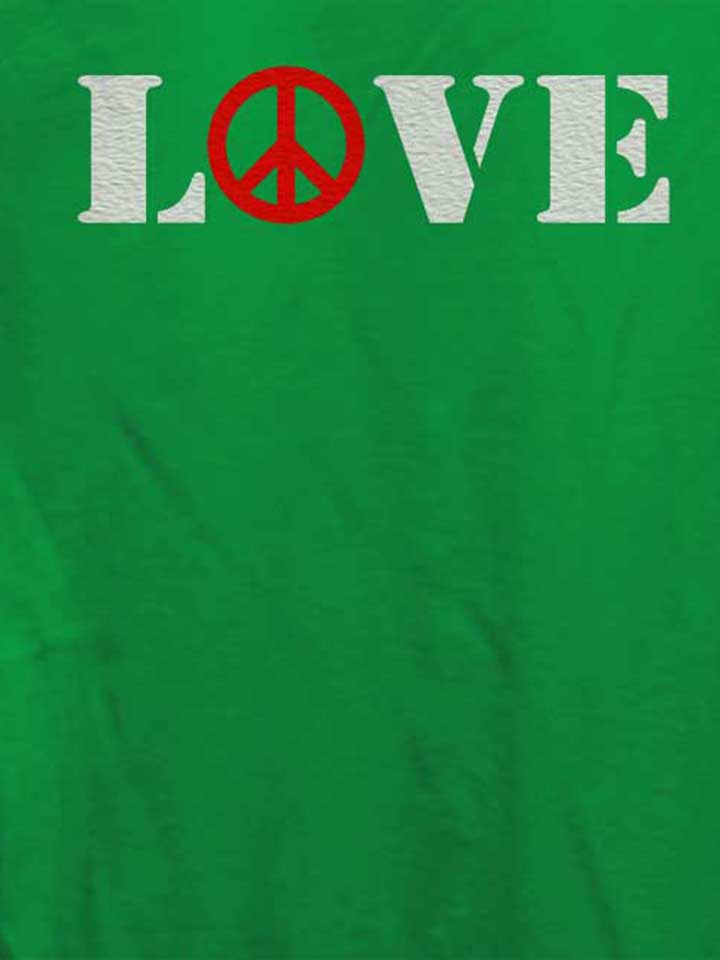 love-peace-damen-t-shirt gruen 4